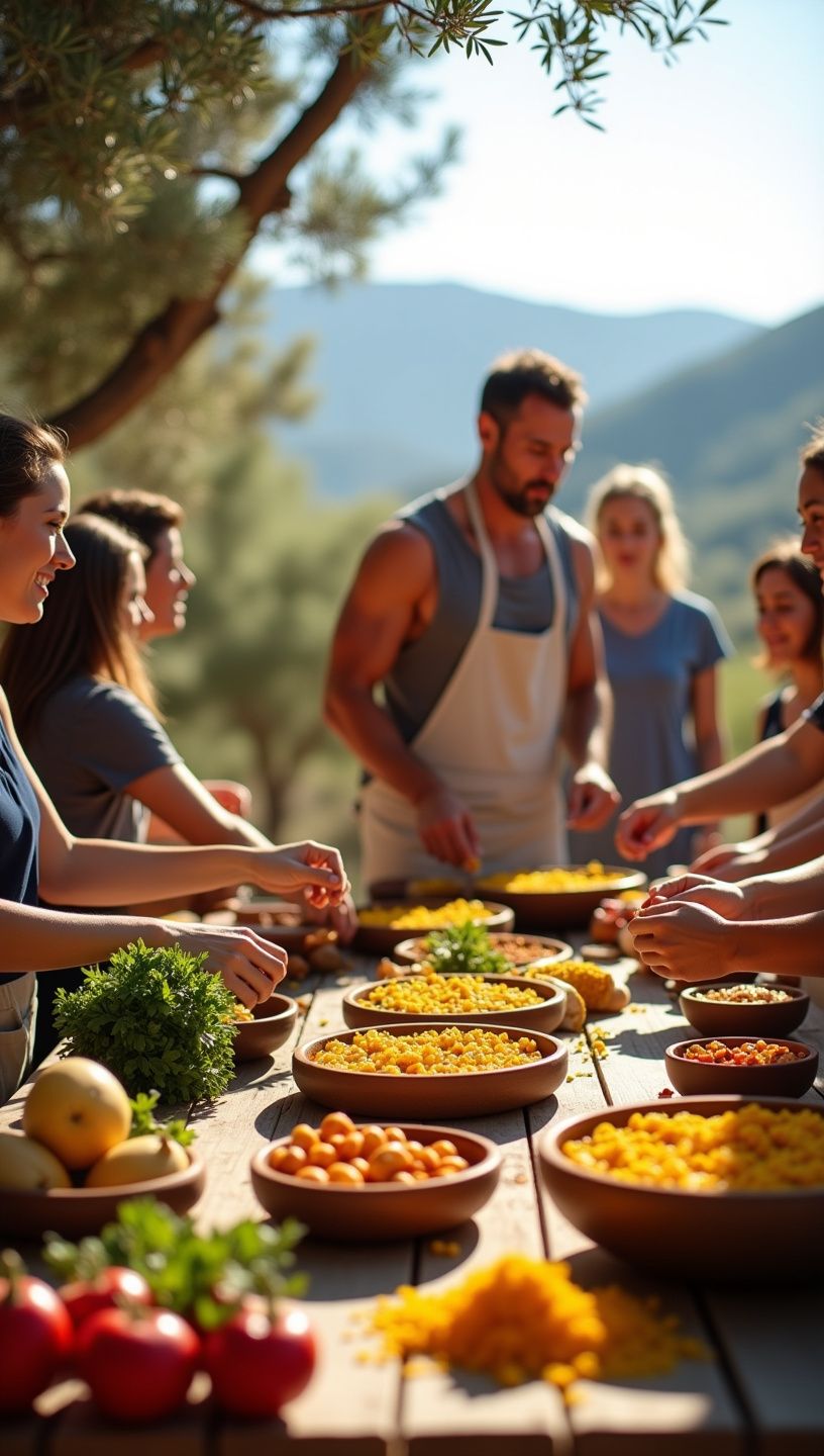 Μια ποικιλία από μπαχαρικά που χρησιμοποιούνται στις συνταγές.