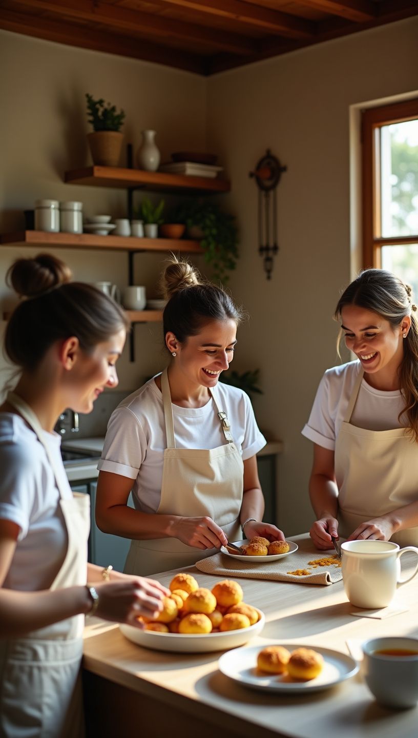 Ομάδα μαθητών σε εργαστήριο μαγειρικής