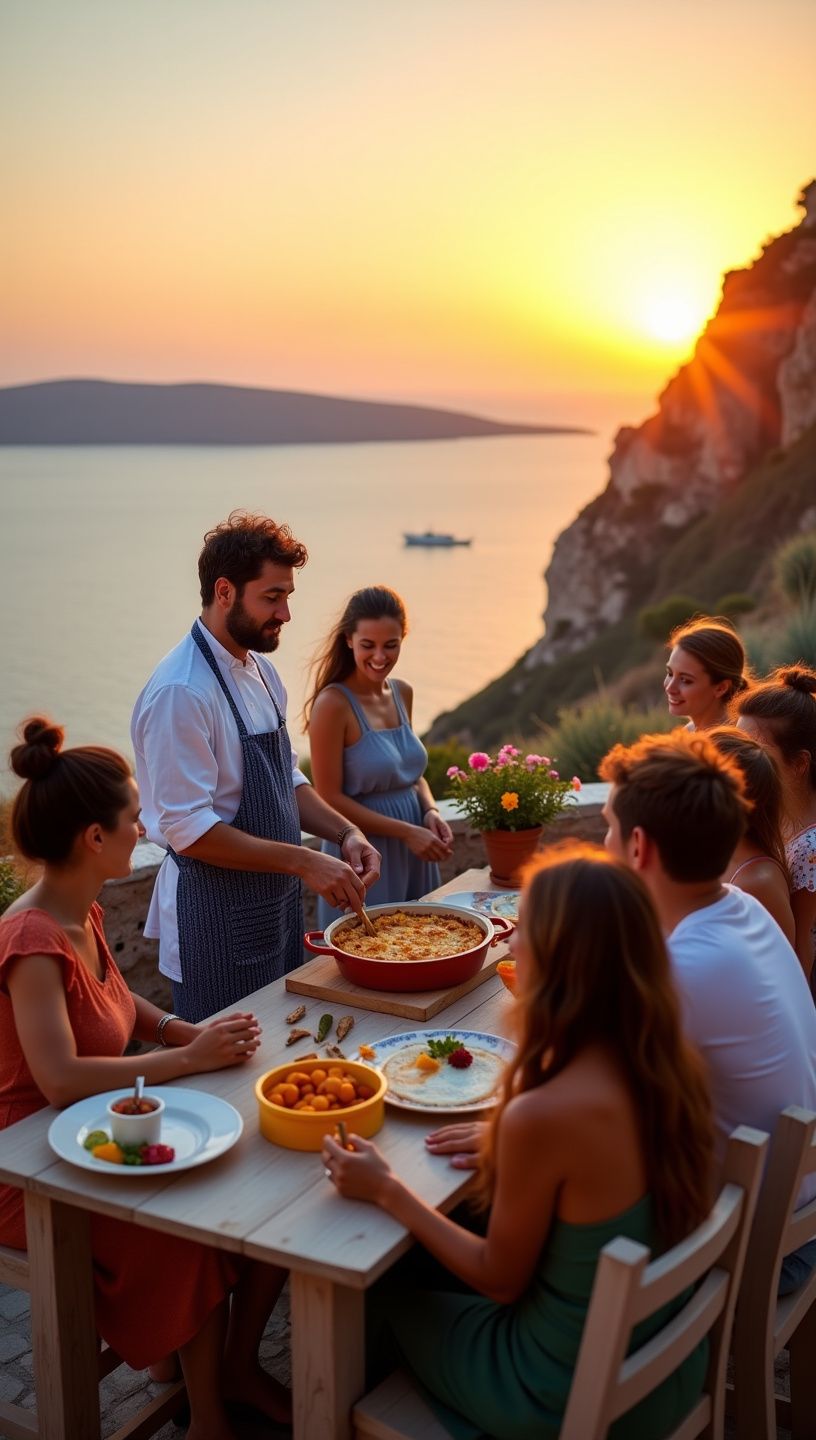 Στούντιο μαγειρικής με κουζίνα από κουρκουμά